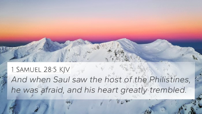 1 Samuel 28:5 KJV 4K Wallpaper - And when Saul saw the host of the Philistines, he - 4K Wallpaper Bible Verse