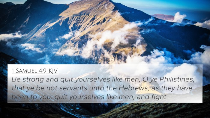 1 Samuel 4:9 KJV Bible Verse Image