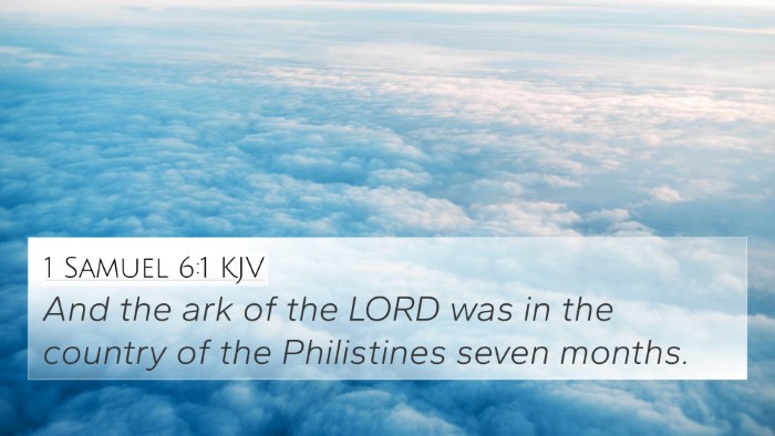 1 Samuel 6:1 KJV 4K Wallpaper - And the ark of the LORD was in the country of the - 4K Wallpaper Bible Verse