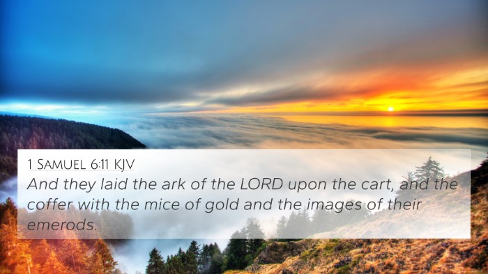 1 Samuel 6:11 KJV 4K Wallpaper - And they laid the ark of the LORD upon the cart, - 4K Wallpaper Bible Verse