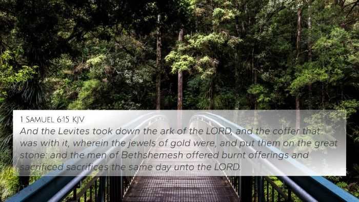 1 Samuel 6:15 KJV 4K Wallpaper - And the Levites took down the ark of the LORD, - 4K Wallpaper Bible Verse