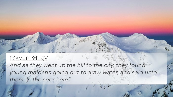 1 Samuel 9:11 KJV 4K Wallpaper - And as they went up the hill to the city, they - 4K Wallpaper Bible Verse