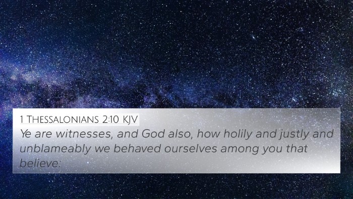 1 Thessalonians 2:10 KJV Bible Verse Image