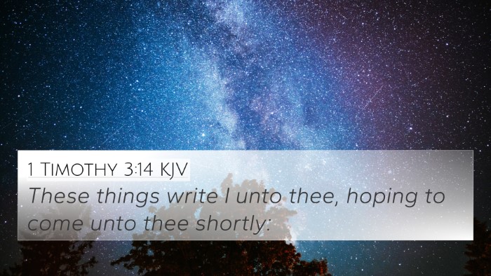 1 Timothy 3:14 KJV 4K Wallpaper - These things write I unto thee, hoping to come - 4K Wallpaper Bible Verse