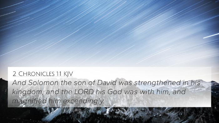 2 Chronicles 1:1 KJV 4K Wallpaper - And Solomon the son of David was strengthened in - 4K Wallpaper Bible Verse
