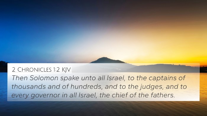 2 Chronicles 1:2 KJV 4K Wallpaper - Then Solomon spake unto all Israel, to the - 4K Wallpaper Bible Verse