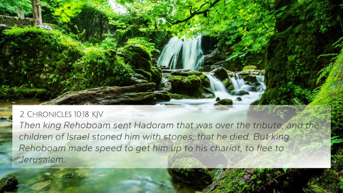 2 Chronicles 10:18 KJV 4K Wallpaper - Then king Rehoboam sent Hadoram that was over the - 4K Wallpaper Bible Verse