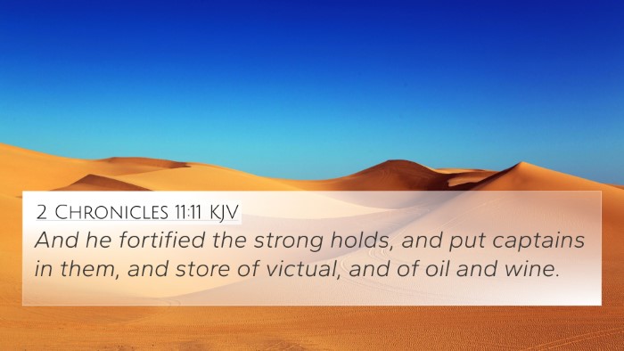 2 Chronicles 11:11 KJV Bible Verse Image