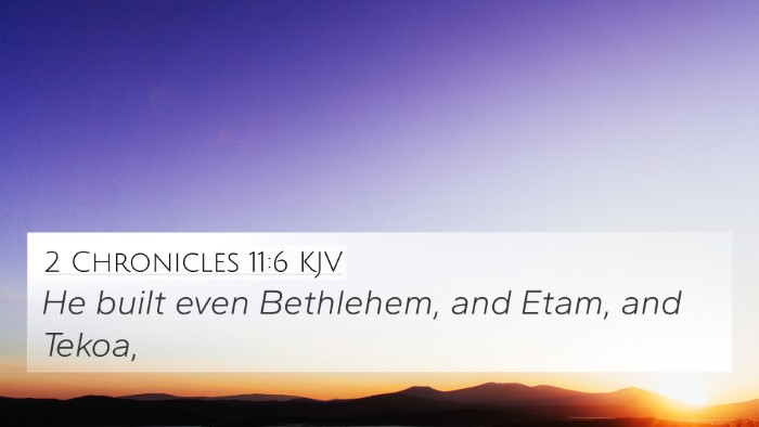 2 Chronicles 11:6 KJV Bible Verse Image
