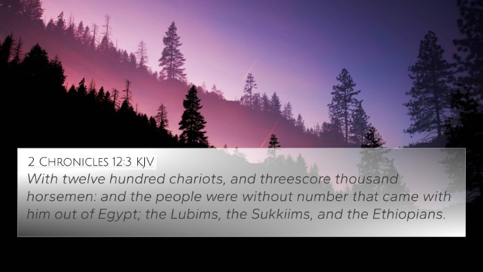 2 Chronicles 12:3 KJV Bible Verse Image