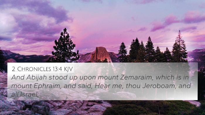 2 Chronicles 13:4 KJV Bible Verse Image