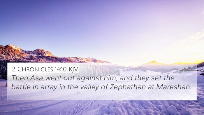 2 Chronicles 14:10 KJV 4K Wallpaper - Then Asa went out against him, and they set the - 4K Wallpaper Bible Verse