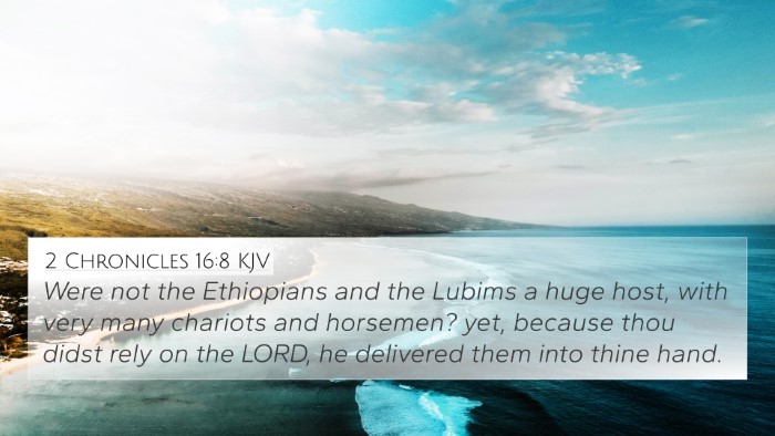 2 Chronicles 16:8 KJV Bible Verse Image