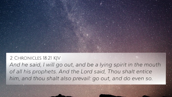 2 Chronicles 18:21 KJV 4K Wallpaper - And he said, I will go out, and be a lying spirit - 4K Wallpaper Bible Verse