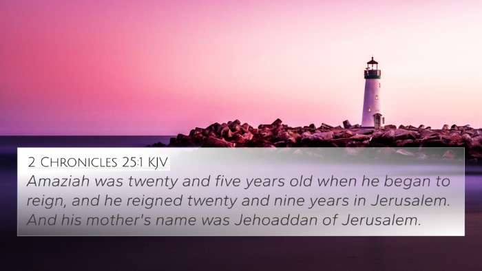 2 Chronicles 25:1 KJV Bible Verse Image