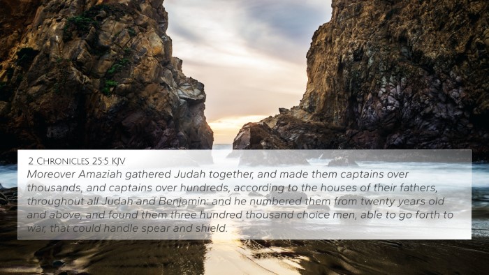 2 Chronicles 25:5 KJV Bible Verse Image