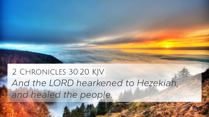 2 Chronicles 30:20 KJV 4K Wallpaper - And the LORD hearkened to Hezekiah, and healed - 4K Wallpaper Bible Verse