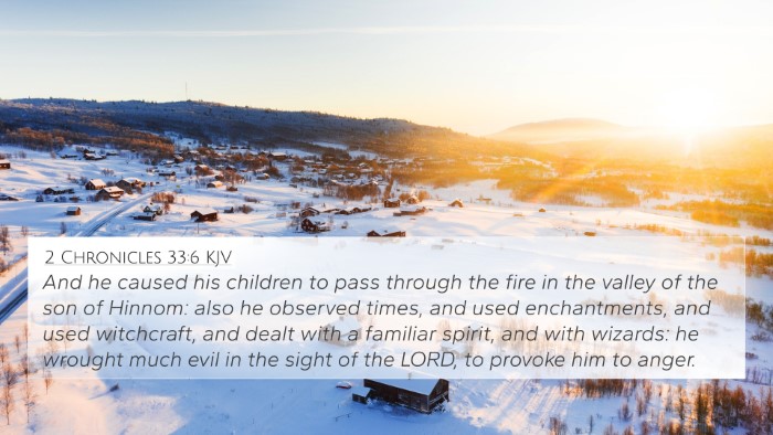 2 Chronicles 33:6 KJV Bible Verse Image
