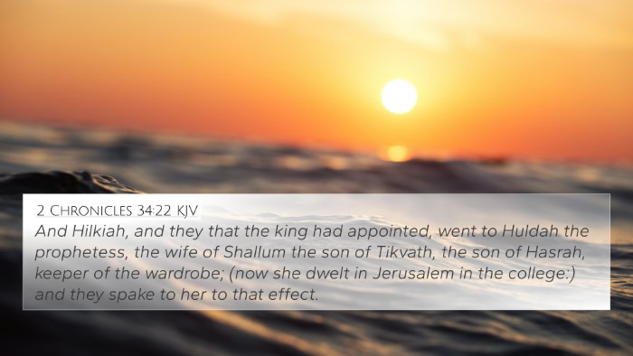 2 Chronicles 34:22 KJV Bible Verse Image
