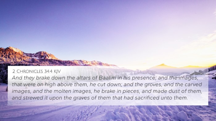 2 Chronicles 34:4 KJV Bible Verse Image