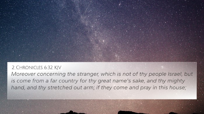 2 Chronicles 6:32 KJV 4K Wallpaper - Moreover concerning the stranger, which is not of - 4K Wallpaper Bible Verse