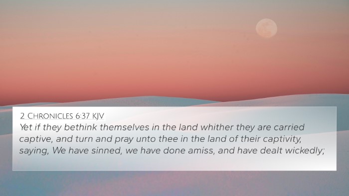 2 Chronicles 6:37 KJV Bible Verse Image