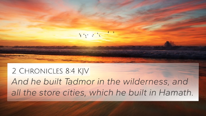 2 Chronicles 8:4 KJV Bible Verse Image