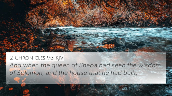 2 Chronicles 9:3 KJV Bible Verse Image