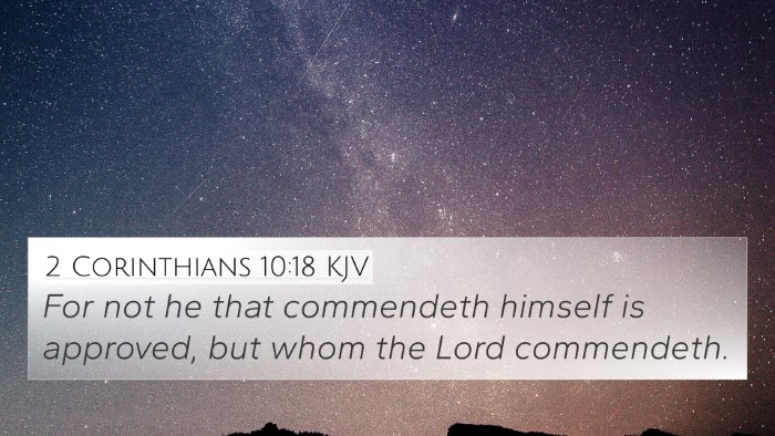 2 Corinthians 10:18 KJV Bible Verse Image