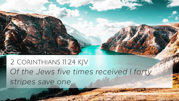 2 Corinthians 11:24 KJV Bible Verse Image