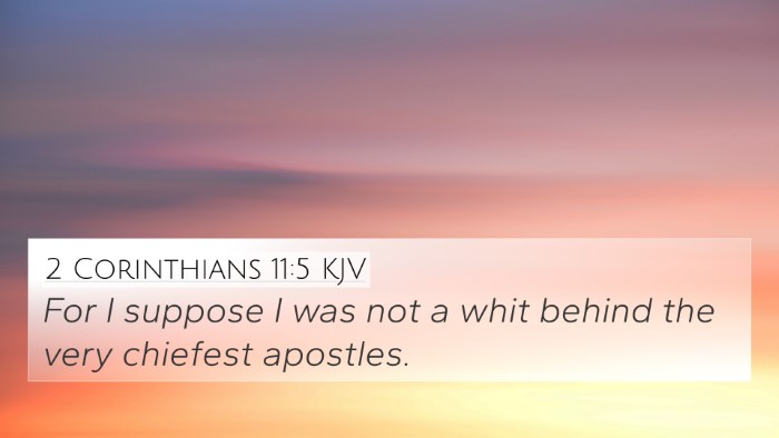 2 Corinthians 11:5 KJV Bible Verse Image