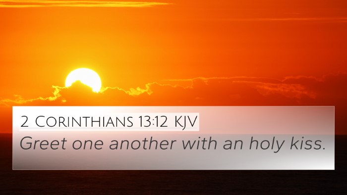 2 Corinthians 13:12 KJV Bible Verse Image