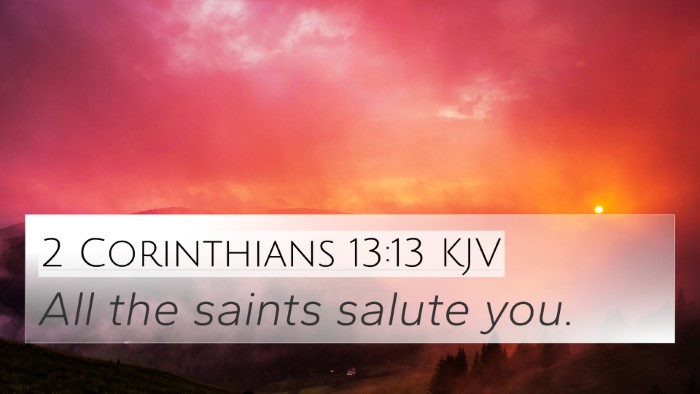 2 Corinthians 13:13 KJV Bible Verse Image