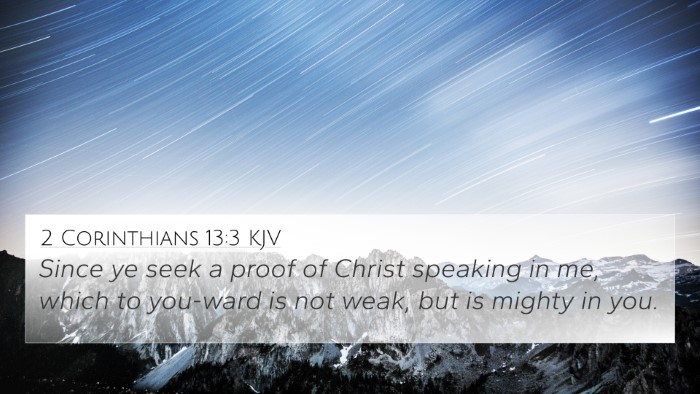 2 Corinthians 13:3 KJV Bible Verse Image