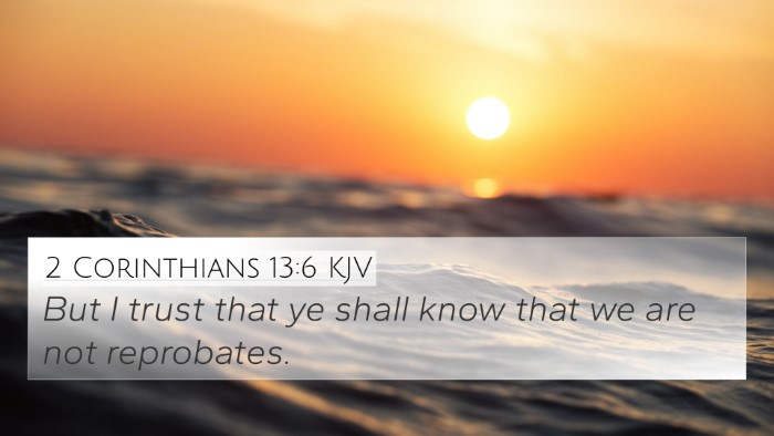 2 Corinthians 13:6 KJV Bible Verse Image