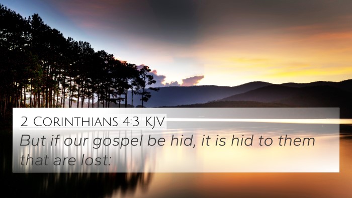 2 Corinthians 4:3 KJV Bible Verse Image
