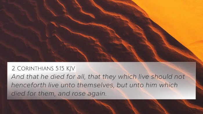 2 Corinthians 5:15 KJV Bible Verse Image