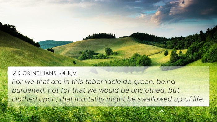 2 Corinthians 5:4 KJV Bible Verse Image