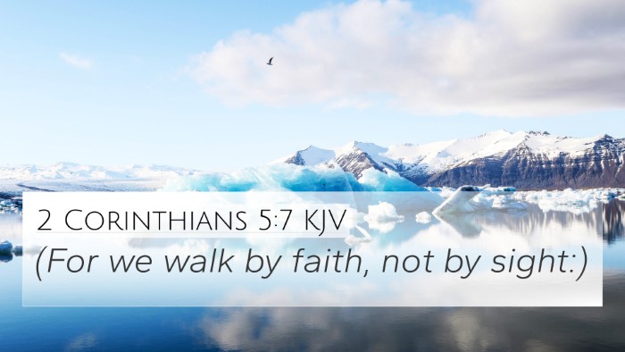 2 Corinthians 5:7 KJV Bible Verse Image