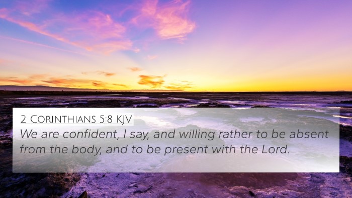 2 Corinthians 5:8 KJV Bible Verse Image