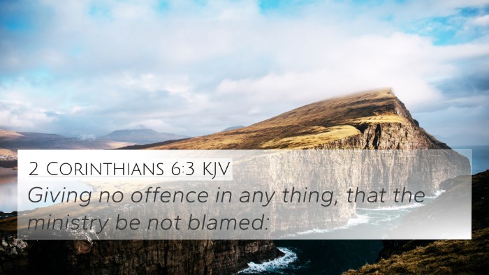 2 Corinthians 6:3 KJV Bible Verse Image