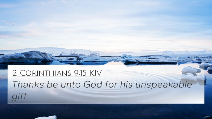 2 Corinthians 9:15 KJV Bible Verse Image