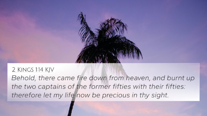 2 Kings 1:14 KJV 4K Wallpaper - Behold, there came fire down from heaven, and - 4K Wallpaper Bible Verse