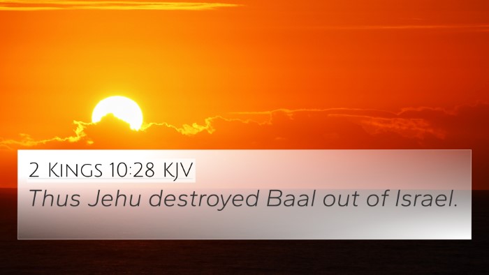2 Kings 10:28 KJV 4K Wallpaper - Thus Jehu destroyed Baal out of - 4K Wallpaper Bible Verse