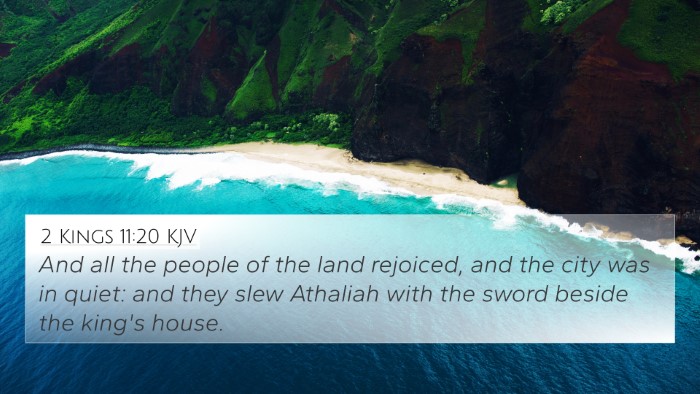 2 Kings 11:20 KJV Bible Verse Image