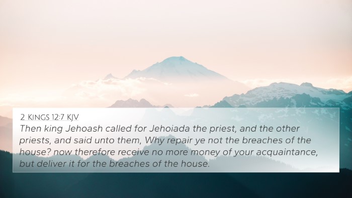 2 Kings 12:7 KJV 4K Wallpaper - Then king Jehoash called for Jehoiada the priest, - 4K Wallpaper Bible Verse