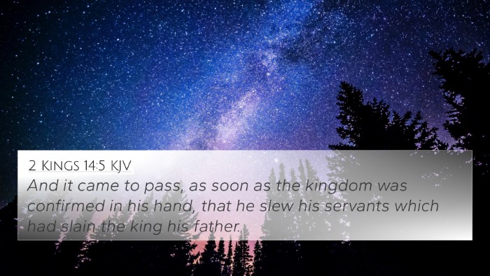 2 Kings 14:5 KJV 4K Wallpaper - And it came to pass, as soon as the kingdom was - 4K Wallpaper Bible Verse