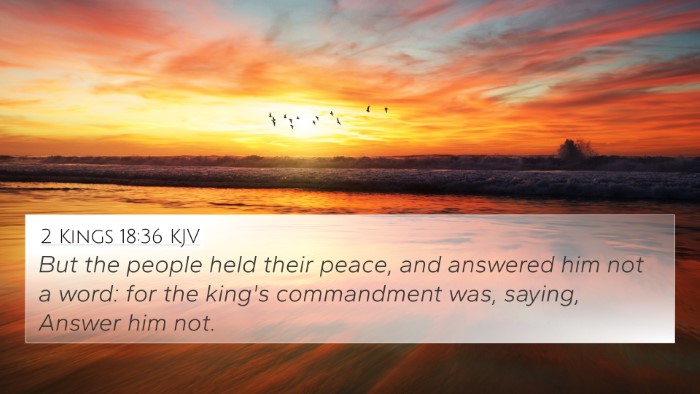 2 Kings 18:36 KJV Bible Verse Image
