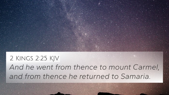 2 Kings 2:25 KJV 4K Wallpaper - And he went from thence to mount Carmel, and from - 4K Wallpaper Bible Verse