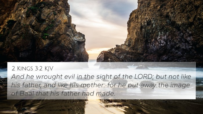 2 Kings 3:2 KJV 4K Wallpaper - And he wrought evil in the sight of the LORD; but - 4K Wallpaper Bible Verse